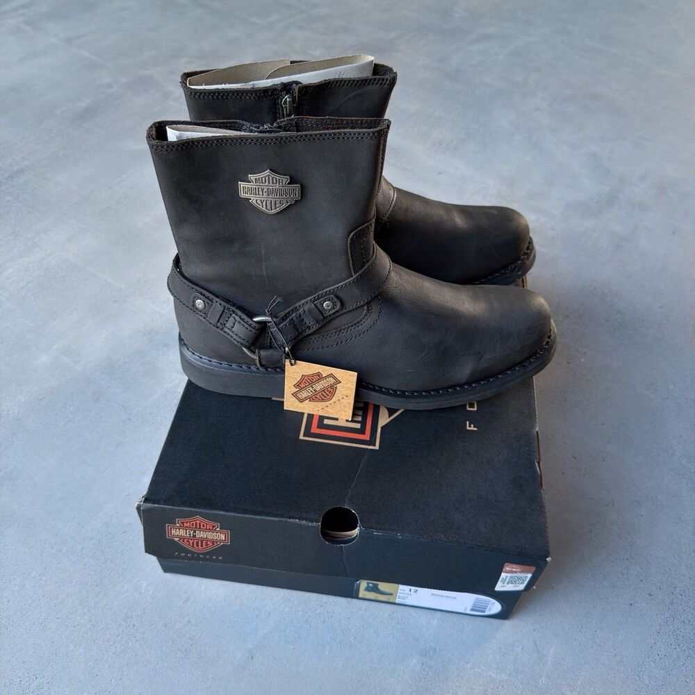 Harley-Davidson Men’s Scout Leather Harness Riding Casual Boots Ankle D95262